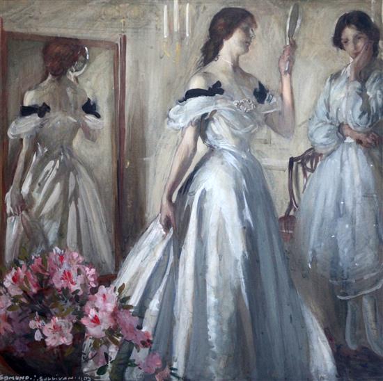 Edmund Joseph Sullivan (1869-1933) My Lady in Treble 15.5 x 15.5in.